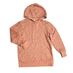 H&M Pink Hoodie with Black Dots